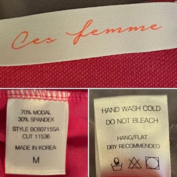 Red Dress Boutique Ces Femme Flirt With Fun Hot Pink Jumpsuit M NWOT - Picture 9 of 11